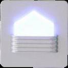 גוף תאורה ריבוע 4 לדים צבע ירוק 220V צורת פירמידה