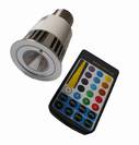 נורת RGB 5W + שלט חכם מחליפה צבעים (E27 הברגה )