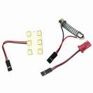כרטיס לד אוניברסלי לתאורת פנים הרכב 6SMD 1210 12V DC לבן