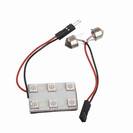 כרטיס לד אוניברסלי לתאורת פנים הרכב 6SMD 5050 12V DC לבן