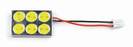 כרטיס לד אוניברסלי לתאורת פנים הרכב 6W  12V DC לבן חזק מאוד
