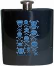 פלאסק לאקן 205 מל’ Hip Flask שלדים שחור