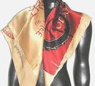 FOULARD 100% SOIE TOURNEE DU " CHAT NOIR " carre, ref- 4573