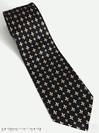 CRAVATE "FLEUR DE LYS" 100% SOIE - Noir, ref-66613
