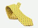 CRAVATE "FLEUR DE LYS" 100% SOIE - Jaune, ref-66617