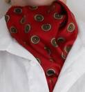ÉCHARPE / FOULARD HOMME Rouge Fabriqué en ITALIE, ref-05511