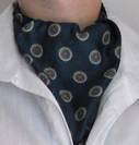 ÉCHARPE / FOULARD HOMME Bleu Fabriqué en ITALIE, ref-05512