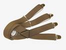 PAIRE DE BRETELLES A 4 BANDES Kaki, Largeur 3.5 Cm, ref-43505