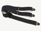 PAIRE DE BRETELLES A 3 BANDES Noir, Largeur 3.5 Cm, ref-33511