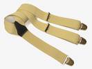 PAIRE DE BRETELLES A 3 BANDES Beige, Largeur 3.5 Cm, ref-33512