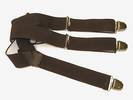 PAIRE DE BRETELLES A 3 BANDES Marron, Largeur 3.5 Cm, ref-33517