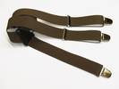PAIRE DE BRETELLES A 3 BANDES Kaki , Largeur 3.5 Cm, ref-33516