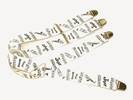 PAIRE DE BRETELLES A 4 BANDES JAZZ Blanc, Largeur 3.5 Cm, ref-43516