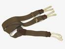 PAIRE DE BRETELLES A 3 BANDES BOUTON Vert, Largeur 3.5 Cm, ref-53514