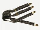 PAIRE DE BRETELLES Noir Pois, LARGEUR 2.5 Cm, ref-42525