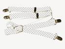 PAIRE DE BRETELLES Blanc Pois, LARGEUR 2.5 Cm, ref-42526