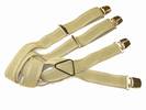 PAIRE DE BRETELLES A 4 BANDES Beige , Largeur 3.5 Cm, ref-43502