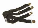 PAIRE DE BRETELLES A 4 BANDES Noir, Largeur 3.5 Cm, ref-43500
