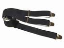 PAIRE DE BRETELLES A 3 BANDES Noir, Largeur 3.5 Cm, ref-33511