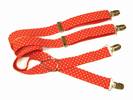 PAIRE DE BRETELLES Rouge Pois, LARGEUR 2.5 Cm, ref-42524