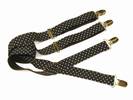 PAIRE DE BRETELLES Noir Pois, LARGEUR 2.5 Cm, ref-42525
