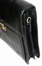 Cartable porte documents en Cuir Vachette Noir -2 SOUFFLETS, ref-K2168125