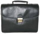 Cartable porte documents en Cuir Vachette Noir 3-S, ref-K3531033