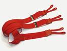 PAIRE DE BRETELLES A 3 BANDES BOUTON Rouge, Largeur 3.5 Cm, ref-53517