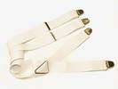 PAIRE DE BRETELLES A 4 BANDES Blanc, Largeur 3.5 Cm, ref-43501