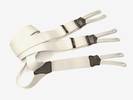 PAIRE DE BRETELLES A 3 BANDES BOUTON blanc cassé/Gris , Largeur 3.5 Cm, ref-53512