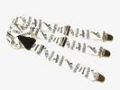 PAIRE DE BRETELLES A 3 BANDES JAZZ Blanc, Largeur 3.5 Cm, ref-33518