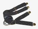 PAIRE DE BRETELLES A 4 BANDES , Largeur 3.5 Cm, ref-43511