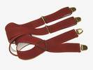 PAIRE DE BRETELLES A 4 BANDES Bordeaux, Largeur 3.5 Cm, ref-43504