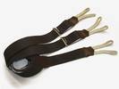 PAIRE DE BRETELLES A 3 BANDES BOUTON Marron, Largeur 3.5 Cm, ref-53518