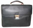 Cartable porte documents Cuir Vachette Noir, ref-R 125703