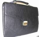 Cartable porte documents Cuir Vachette Noir, ref-C1114