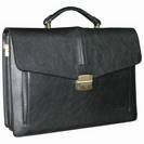 Cartable porte documents en Cuir Vachette 2 SOUFFLETS, ref-C727