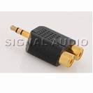 מחבר 2 כניסות RCA נקבה ל PL STEREO mini