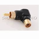 מחבר RCA נקבה 90 degress  , ל RCA זכר