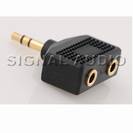 מחבר 2 כניסות PL STEREO mini נקבה ,ל PL STEREO mini זכר