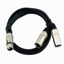 כבל מפצל XLR נקבה ל-XLR 2 זכר, 2 מטר
