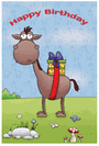 כרטיס ברכה גדול עם הכיתוב HAPPY BIRTHDAY - ג