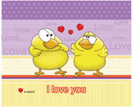 כרטיס ברכה קטן: I LOVE YOU