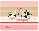 כרטיס ברכה קטן: I LOVE YOU