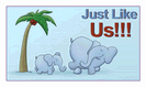 מגנט קטן: just like us - פילים