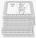 30 שלטים לדלת שחור לבן - ליצירה - 4 דגמים)