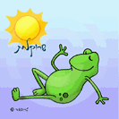 שלט דביק לשירותים ולמקלחת - צפרדע
