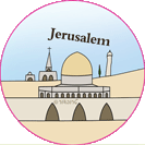 כפתורי סיכה - Jerusalem / ירושלים