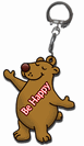 מחזיקי מפתחות מעוצבים מעץ - ברי הדוב be happy