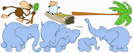 מדבקות קיר - פילים, ג